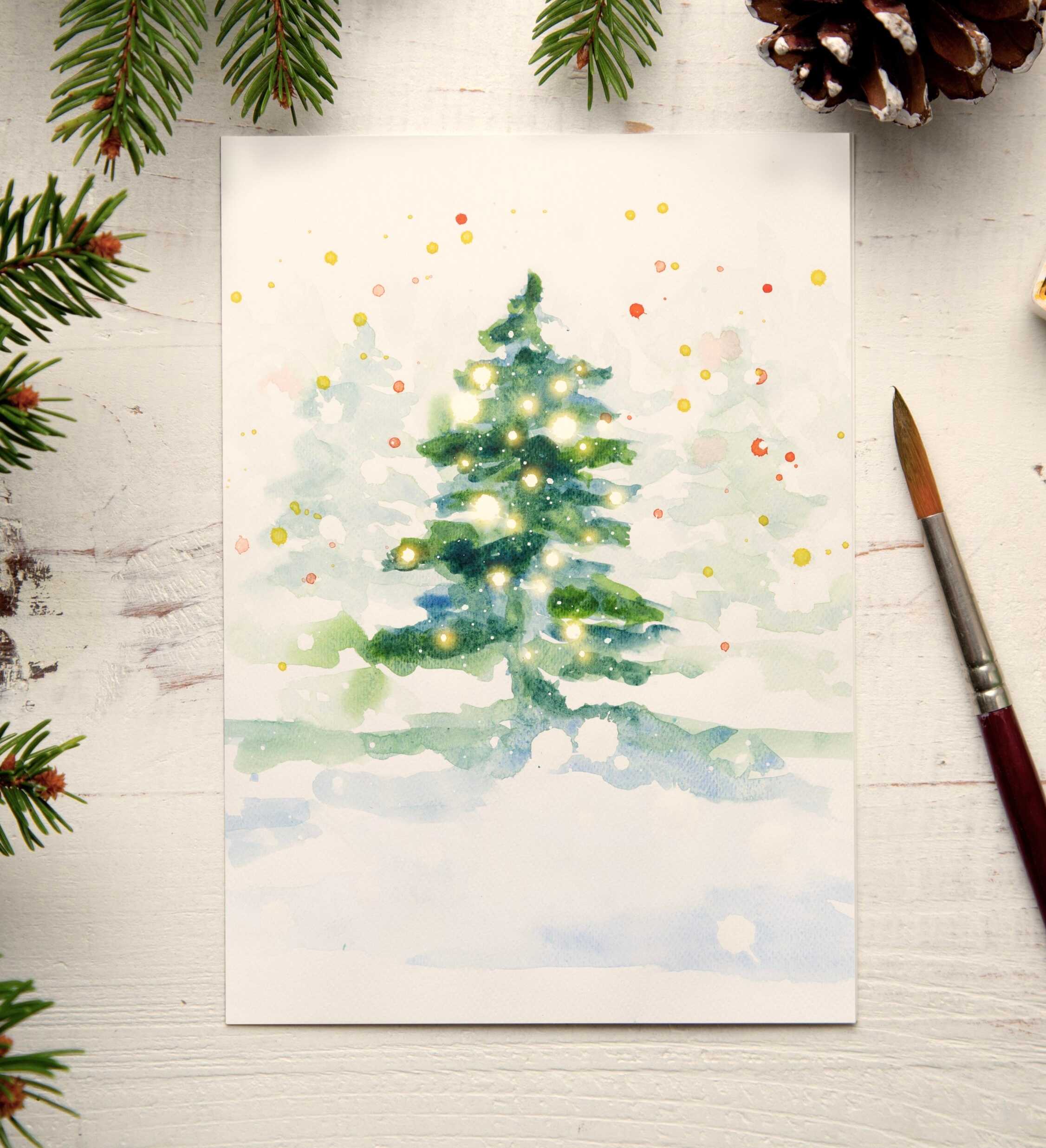 Hand-Painted Christmas Cards